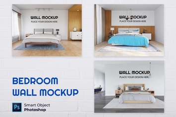 Interior Living Room Wall Mockup