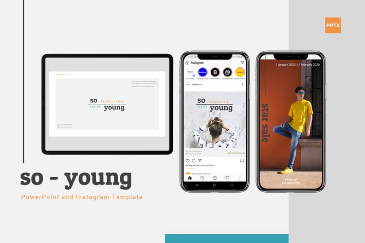 So young - powerpoint & Instagram Template