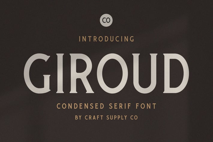 Giroud - Condensed Serif Font