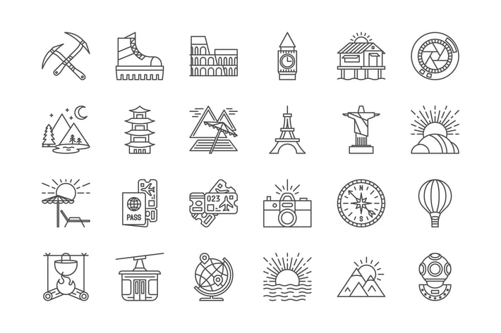 63 Travel Icons