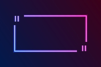 Quote speech bubble abstract laser neon frame