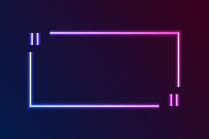 Quote speech bubble abstract laser neon frame
