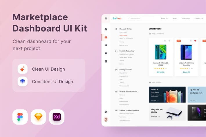 Marketplace Dashboard UI Kit