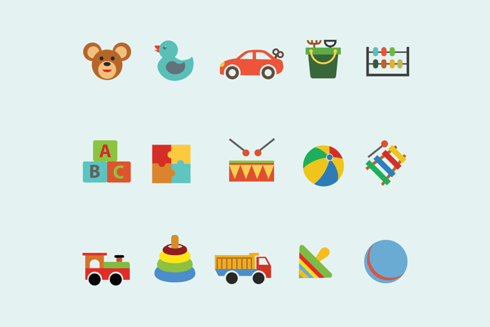 15 Children's Toy Icons