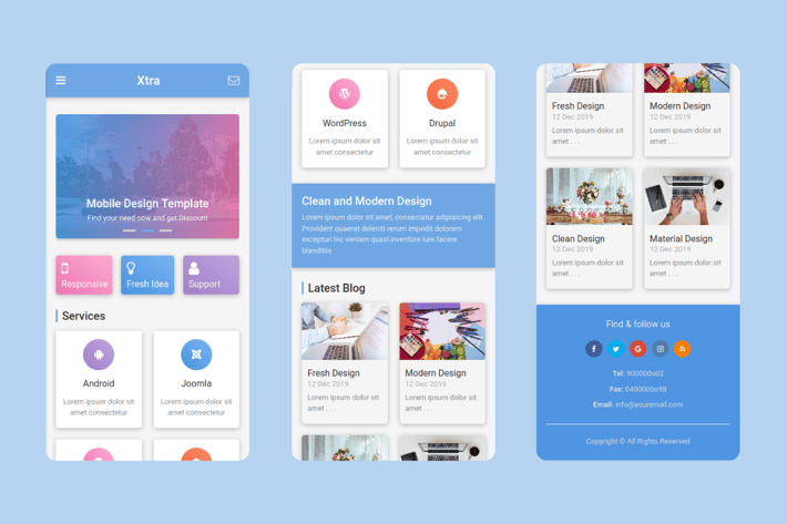 Xtra | Mobile Template