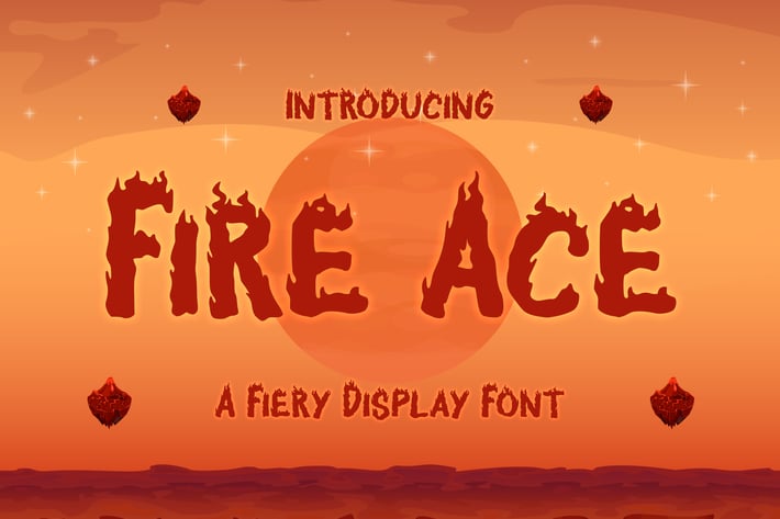 Fire Ace – A Fiery Display Font