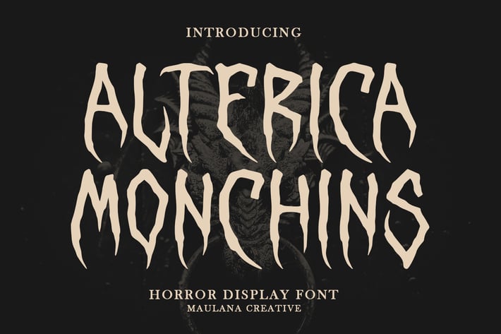 Alterica Monchins Horror Display Font