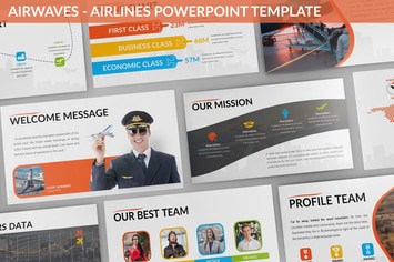 Airwaves - Airlines Powerpoint Template