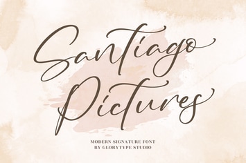 Santiago Pictures Modern Signature Font