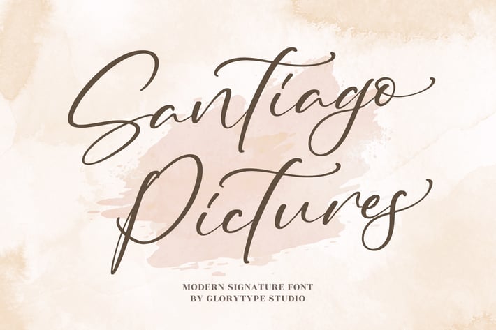 Santiago Pictures Modern Signature Font