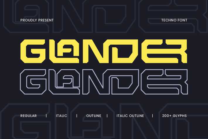 Glander - Techno Font