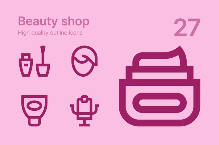 Beauty shop icons