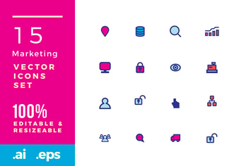 15 Marketing vector icons