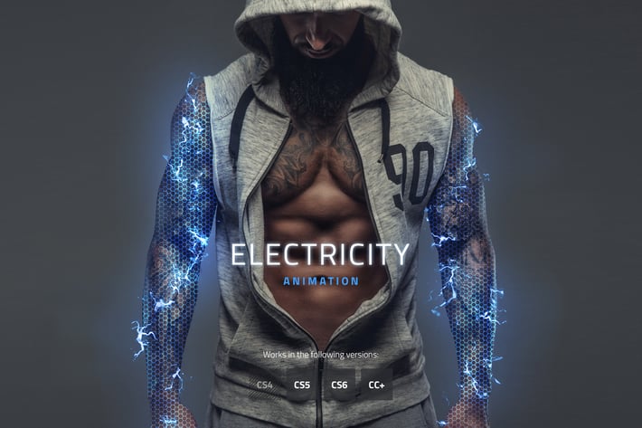 Electricity Animated Photoshop Action