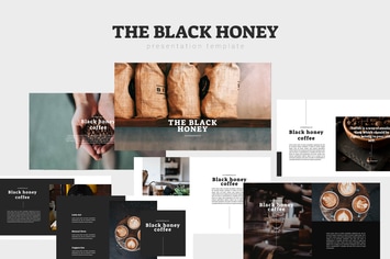 Black Honey Coffee Keynote Template