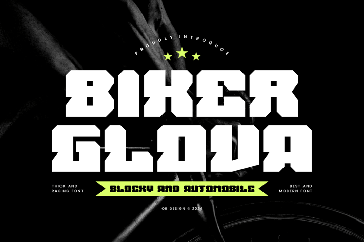 Biker Glova - Blocky & Automobile Font