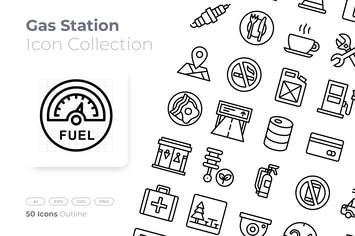 Gas Station Outline Icon