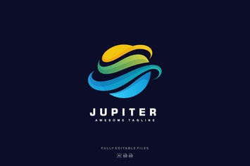 Abstract Jupiter Colorful Logo 