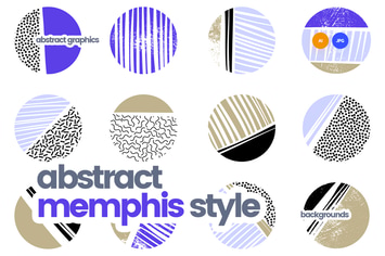Abstract Patterns in Retro Memphis Style Design