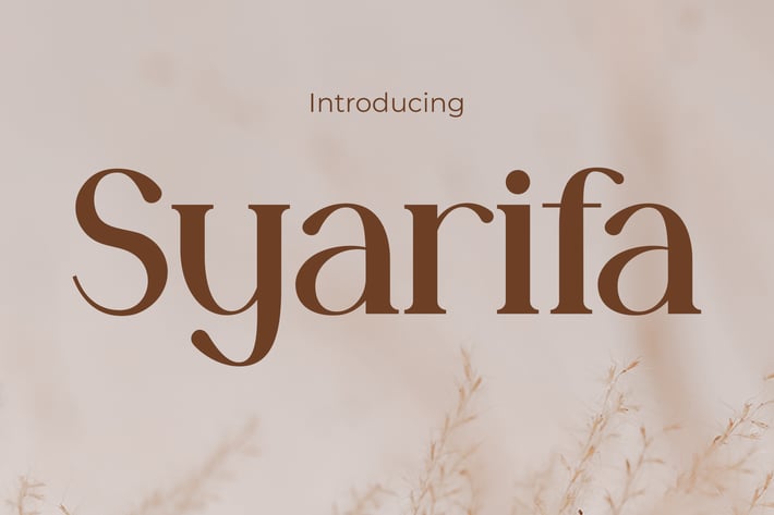 Syarifa Modern Luxury Serif Font