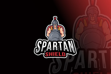 Spartan Shield Logo Template