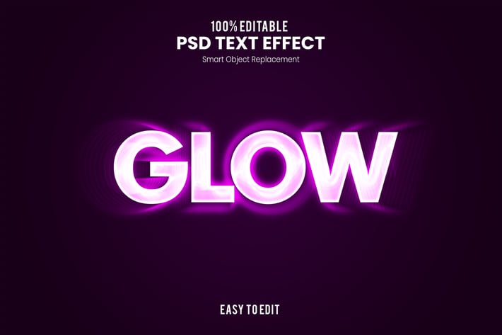 Glow - Neon PSD Text Effect