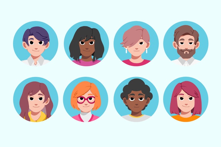 Cartoon Avatars Badges