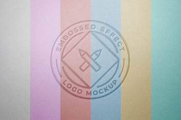 Logo Mockup with Embossed Effect