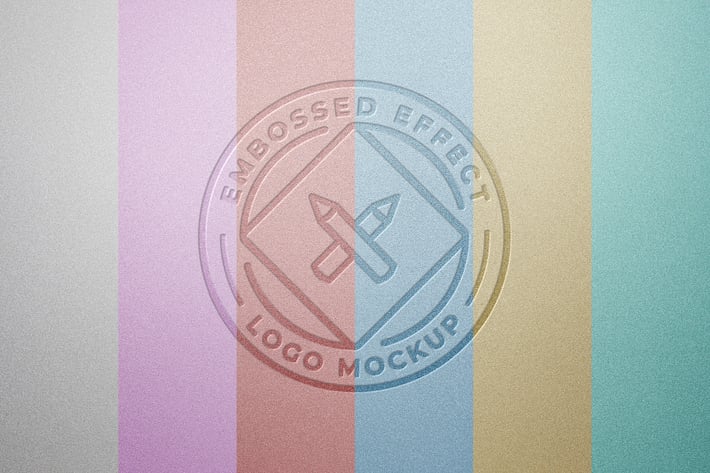 Logo Mockup with Embossed Effect