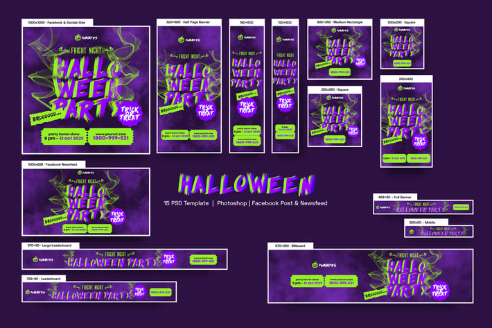 Halloween Party Banners Ad