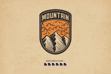 Mountain Badge Vintage Business Logo