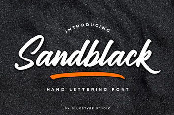 Sandblack Lettering Font