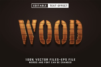 Wood 3d Text - Editable Text Effect