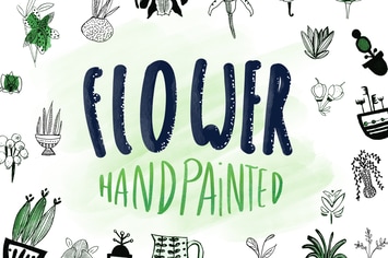 Flower -  Handpainted Elements