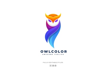 Owl Colorful Logo