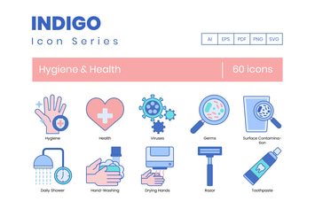 60 Hygiene and Health Line Icons
