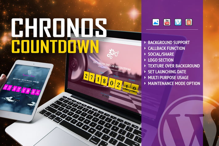 Chronos CountDown - Flip Timer With Background
