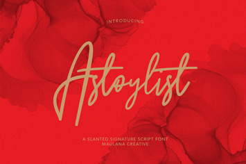 Astoylist Slanted Signature Script Font
