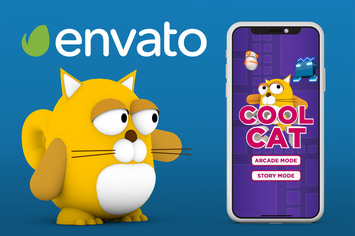 İPhone X Mock Up - Cartoon Cat Character Ver 2