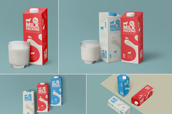 Milk Carton Mockups