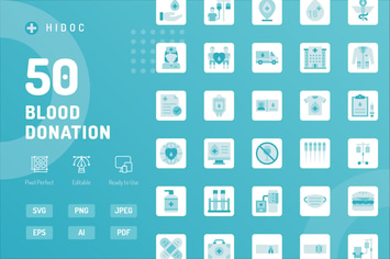 Hidoc - Blood Donation Icons
