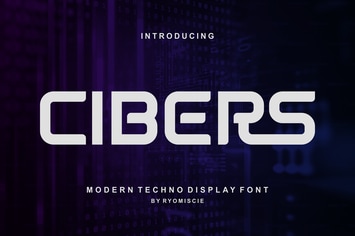 Cibers - Modern Techno Display Font