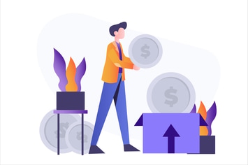 Investment Deposit Flat Vector Illustration