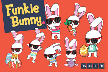 Funkie Bunny Vector
