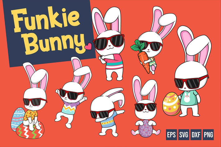 Funkie Bunny Vector