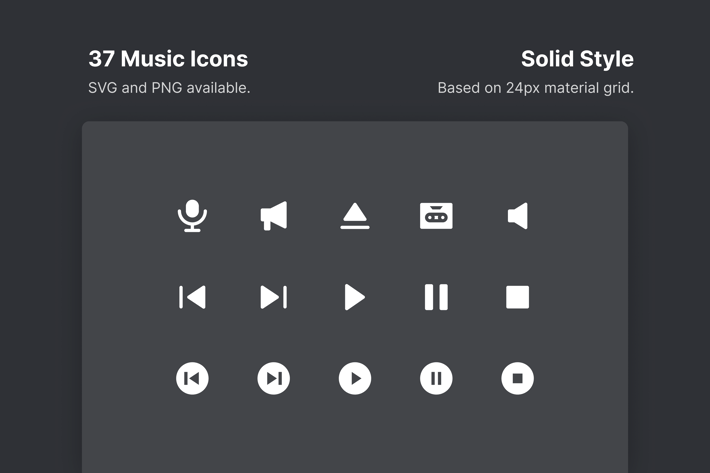 Music Icons - Solid Style