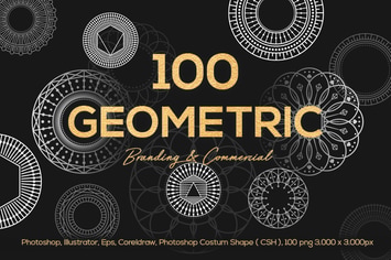 100 Geometric Vector Shapes CSH