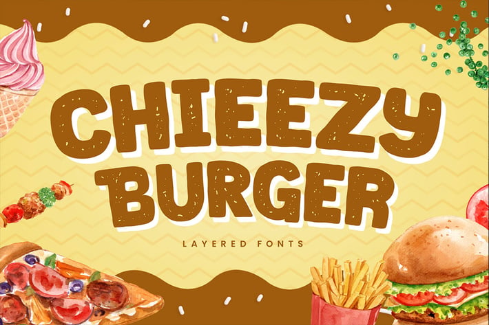 Chieezy Burger - Layered Font