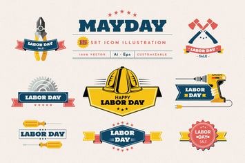 May Day Illustration Set