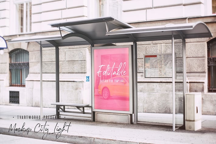City Light Board Poster Mockup 16